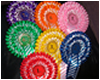 Rosette Set with Striped ribbon
