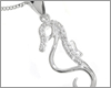 Sterling Silver Sea Horse Pendant On Chain